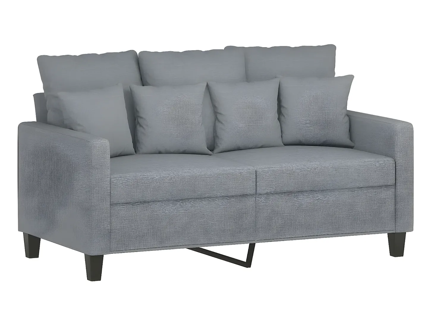 Sofá de 2 plazas de tela gris claro 120 cm PWFG61584