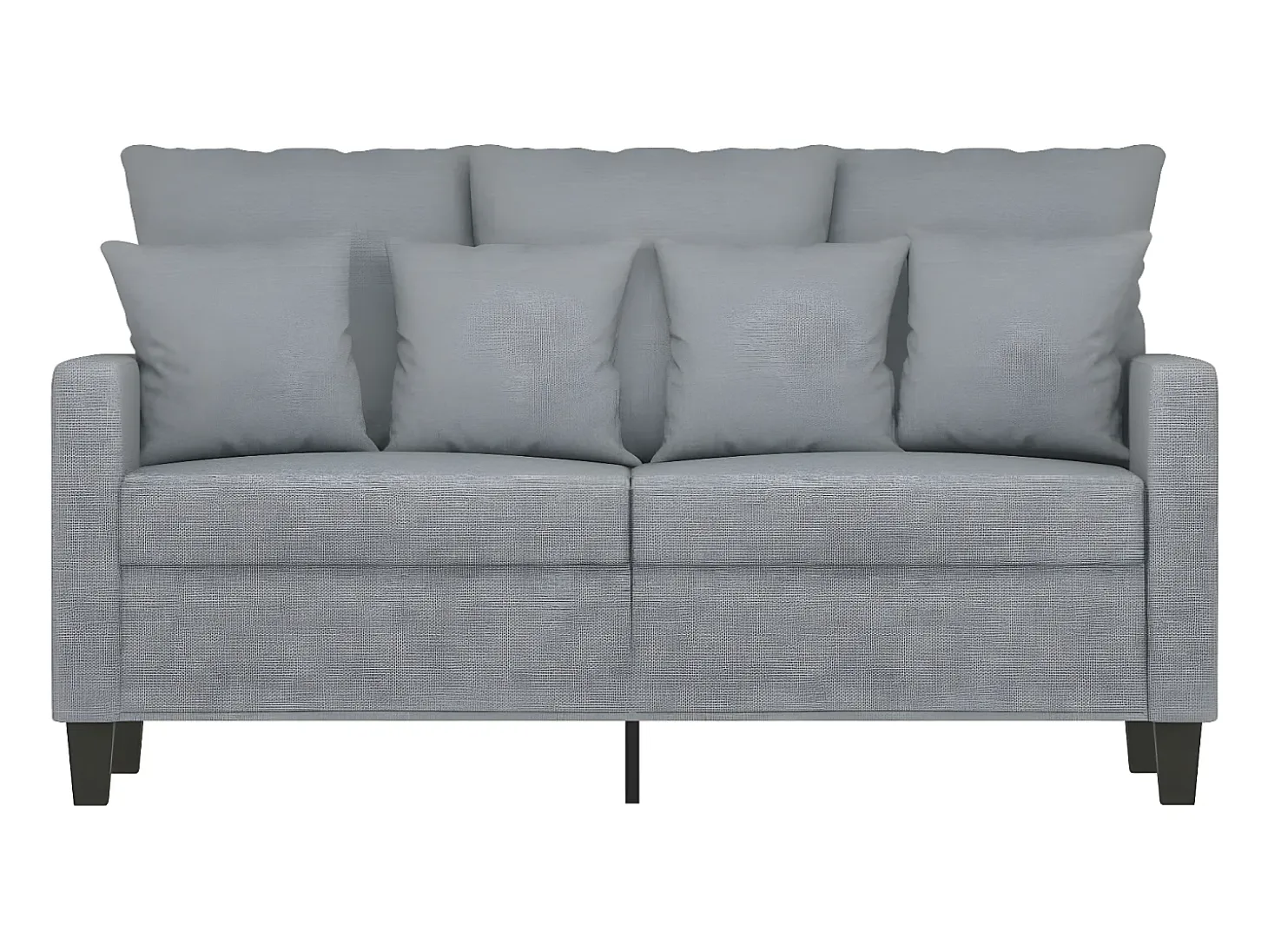 Sofá de 2 plazas de tela gris claro 120 cm PWFG61584