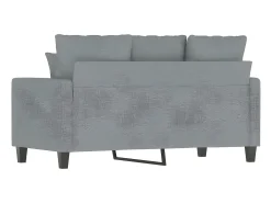 Sofá de 2 plazas de tela gris claro 120 cm PWFG61584