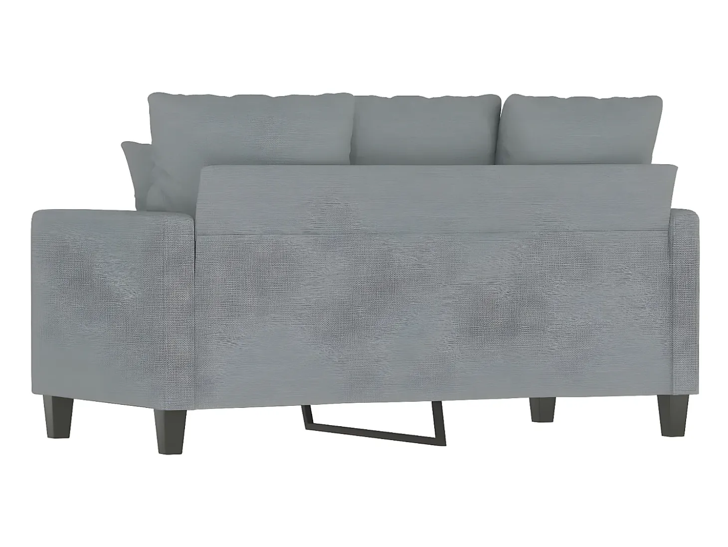 Sofá de 2 plazas de tela gris claro 120 cm PWFG61584