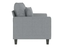 Sofá de 2 plazas de tela gris claro 120 cm