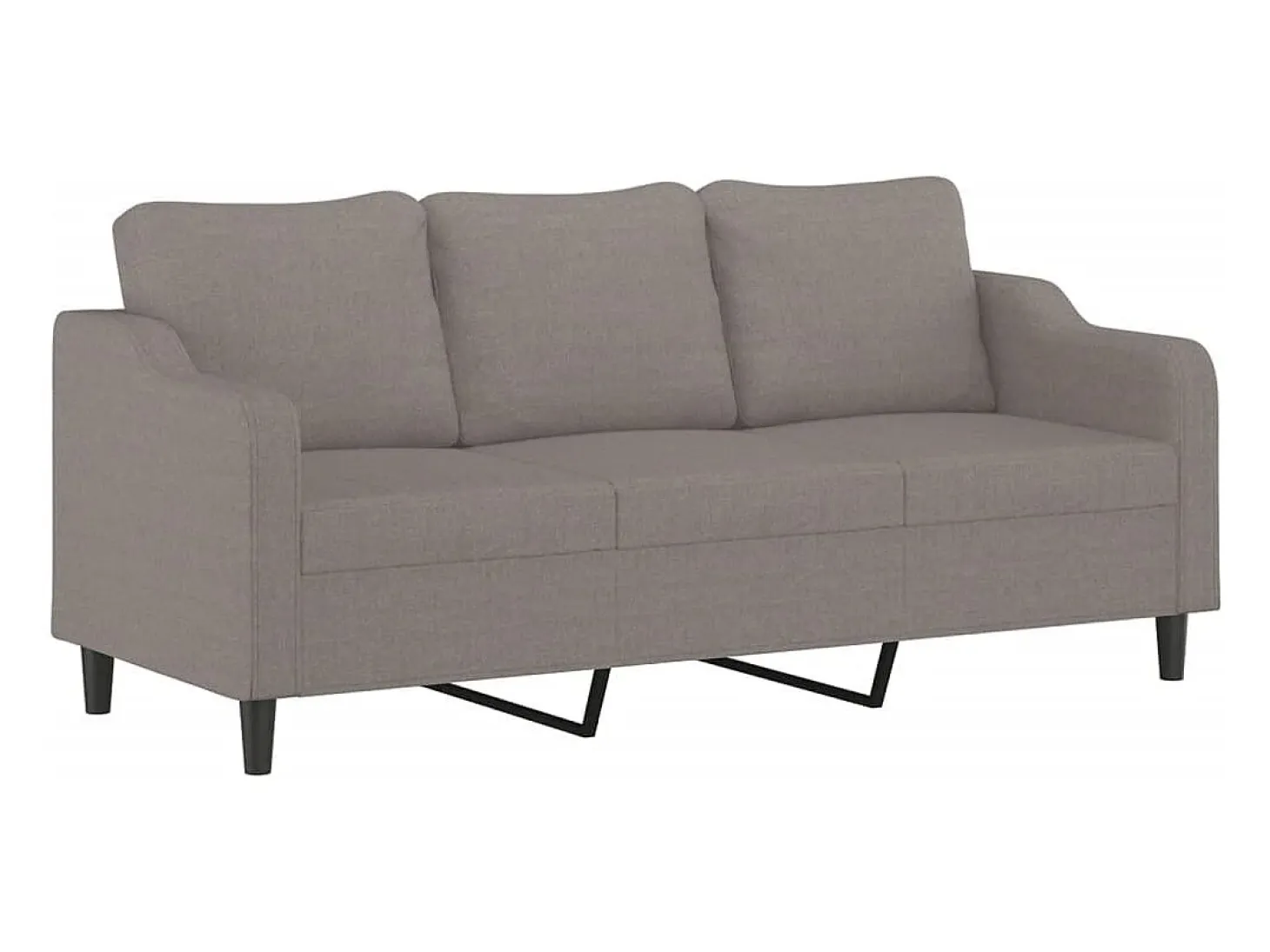 Sofá de 3 plazas de tela gris taupe 180 cm