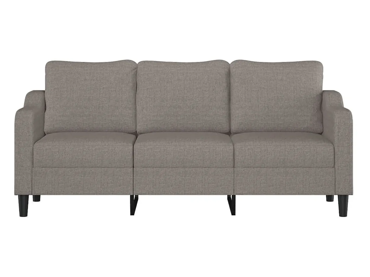 Sofá de 3 plazas de tela gris taupe 180 cm