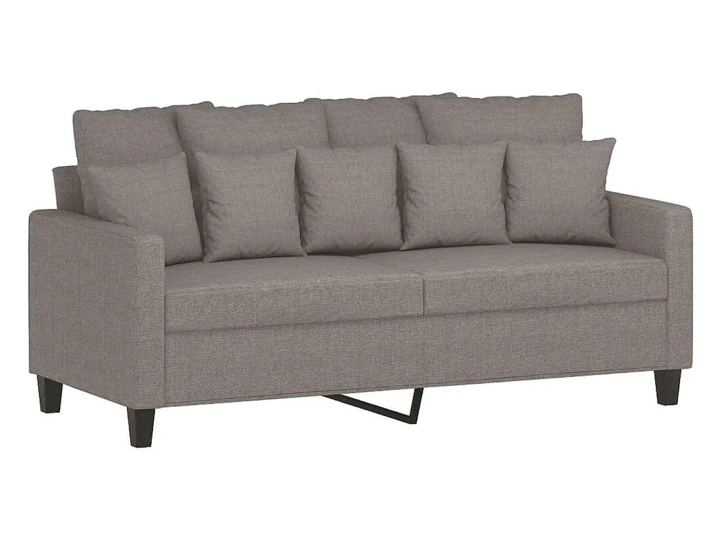 Sofá de 2 plazas de tela gris taupé 140 cm