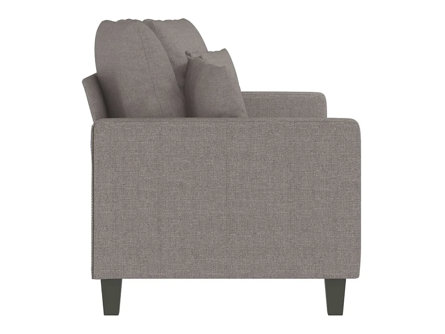 Sofá de 2 plazas de tela gris taupé 140 cm