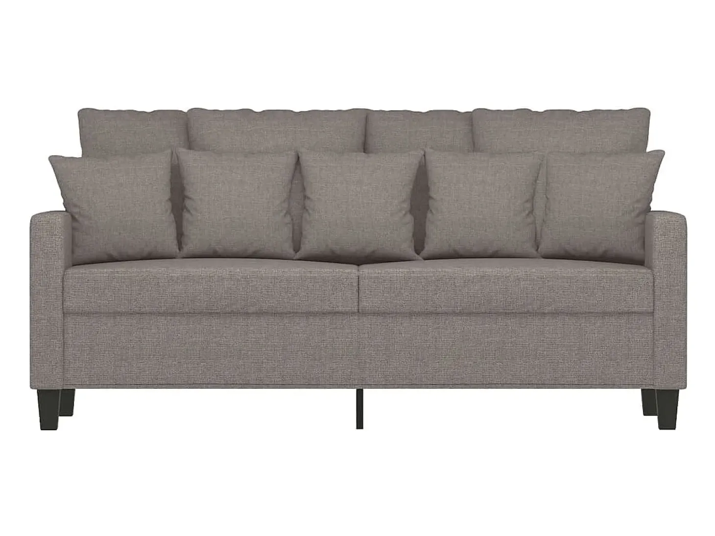 Sofá de 2 plazas de tela gris taupé 140 cm