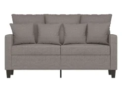 Sofá de 2 plazas de tela gris taupé 120 cm