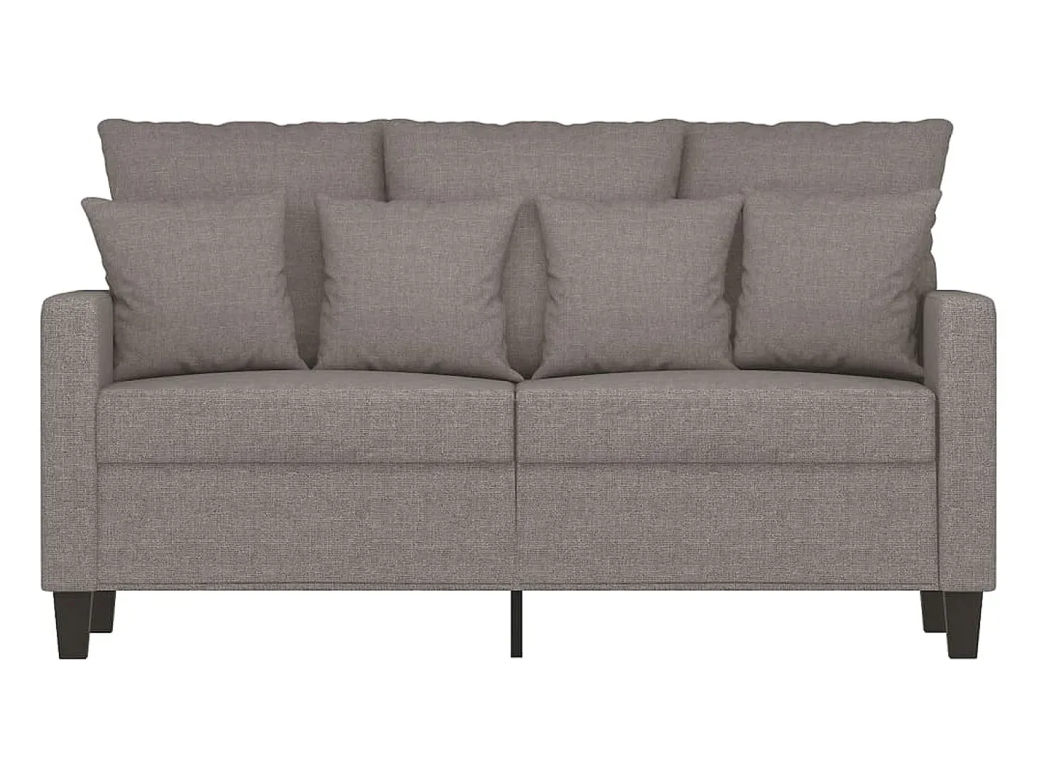 Sofá de 2 plazas de tela gris taupé 120 cm