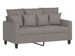 Sofá de 2 plazas de tela gris taupé 120 cm