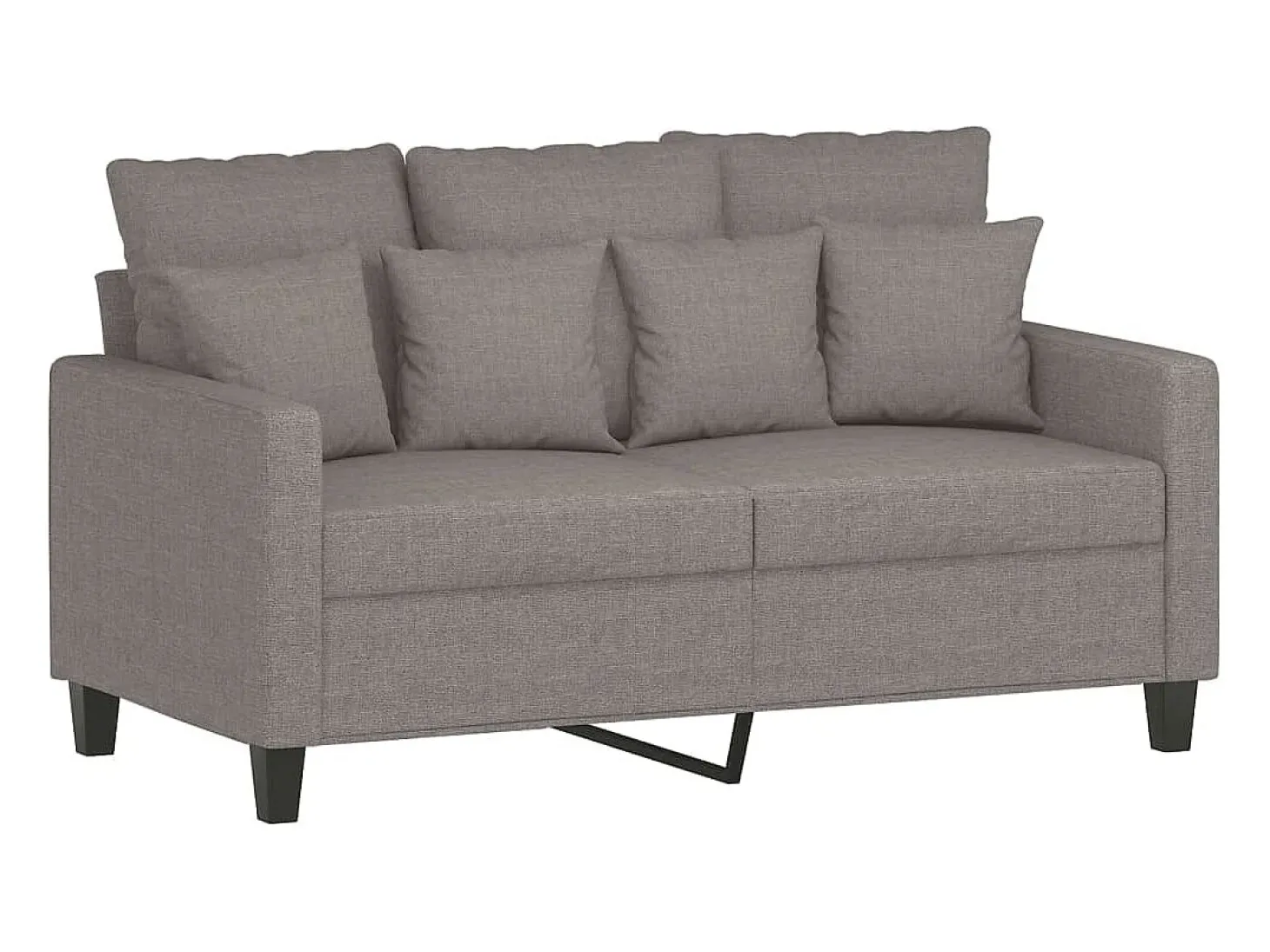 Sofá de 2 plazas de tela gris taupé 120 cm