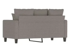 Sofá de 2 plazas de tela gris taupé 120 cm