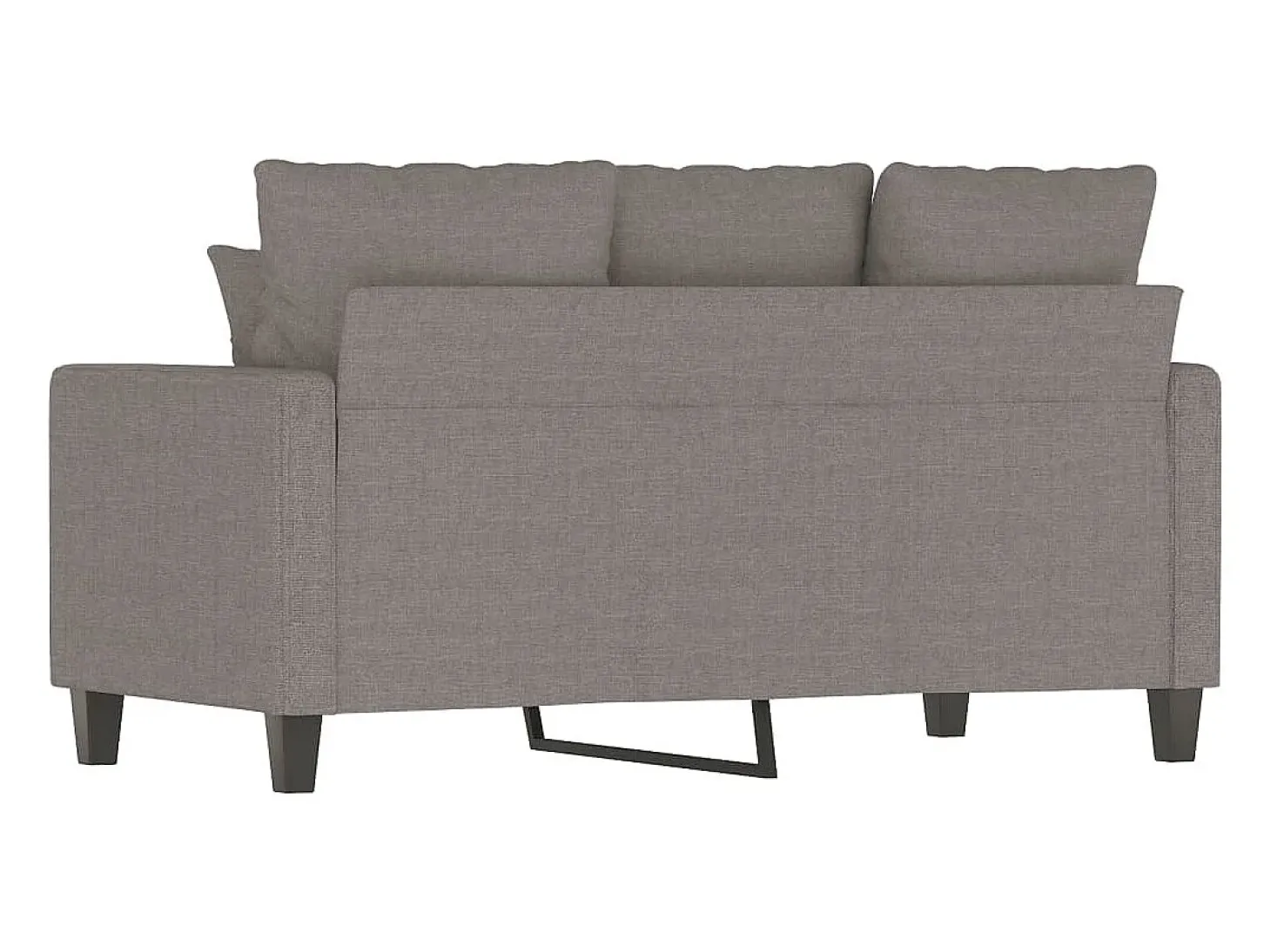 Sofá de 2 plazas de tela gris taupé 120 cm