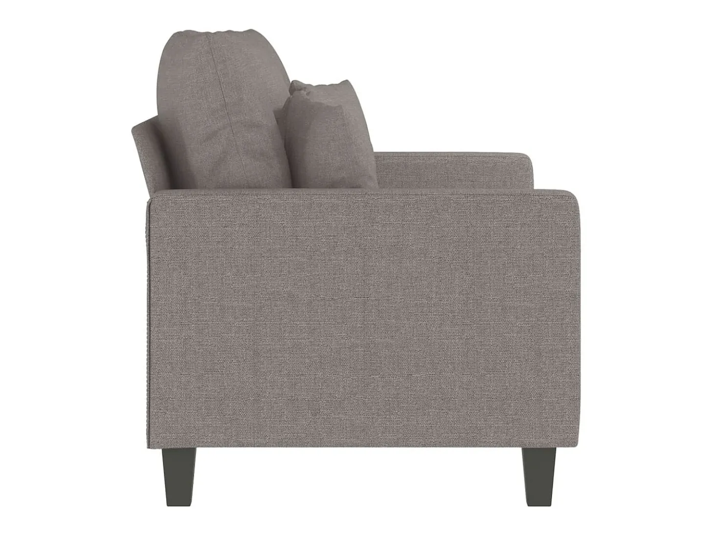 Sofá de 2 plazas de tela gris taupé 120 cm