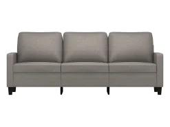 Sofá de 3 plazas de tela gris taupe 180 cm