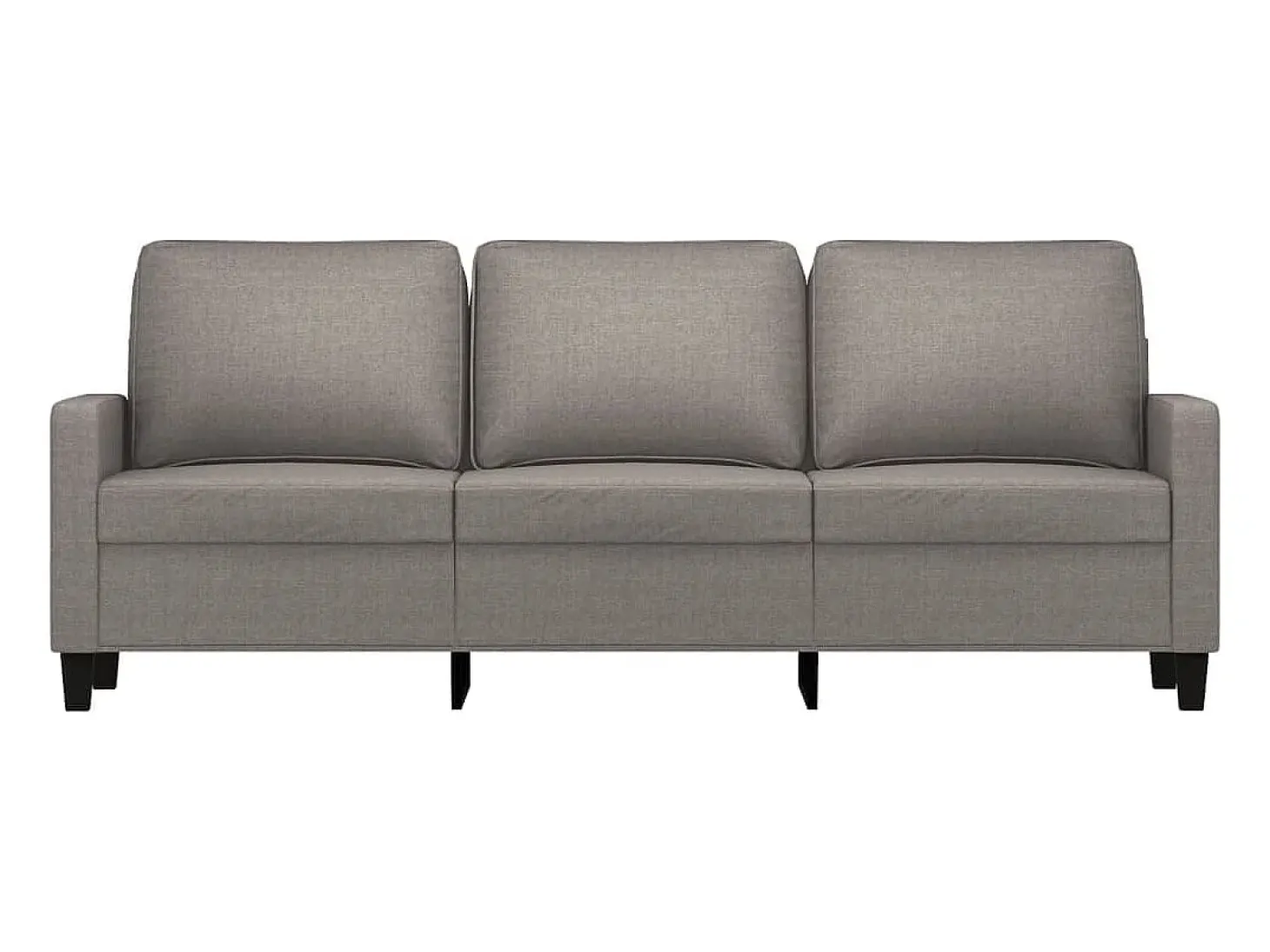 Sofá de 3 plazas de tela gris taupe 180 cm