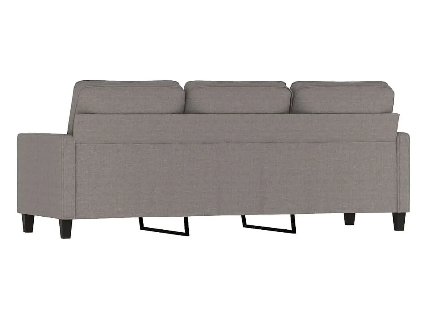 Sofá de 3 plazas de tela gris taupe 180 cm