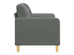 Sofá de 2 plazas de tela gris oscuro 120 cm