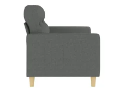 Sofá de 2 plazas de tela gris oscuro 140 cm
