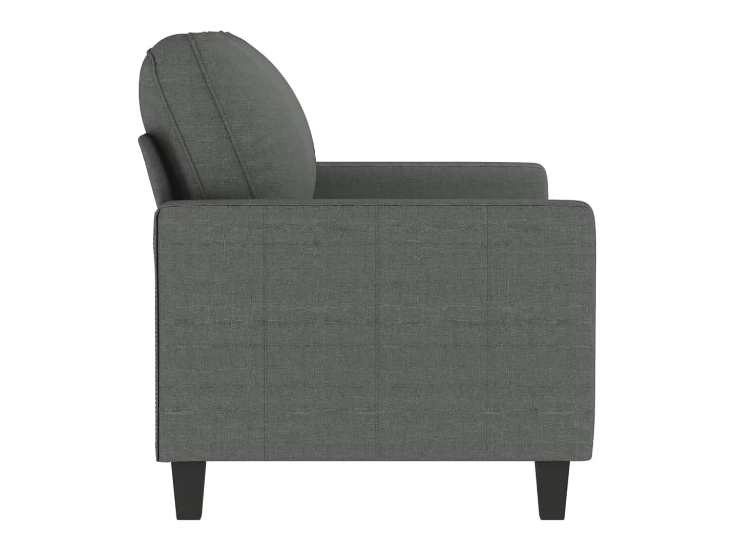 Sofá de 2 plazas de tela gris oscuro 120 cm PWFG54838