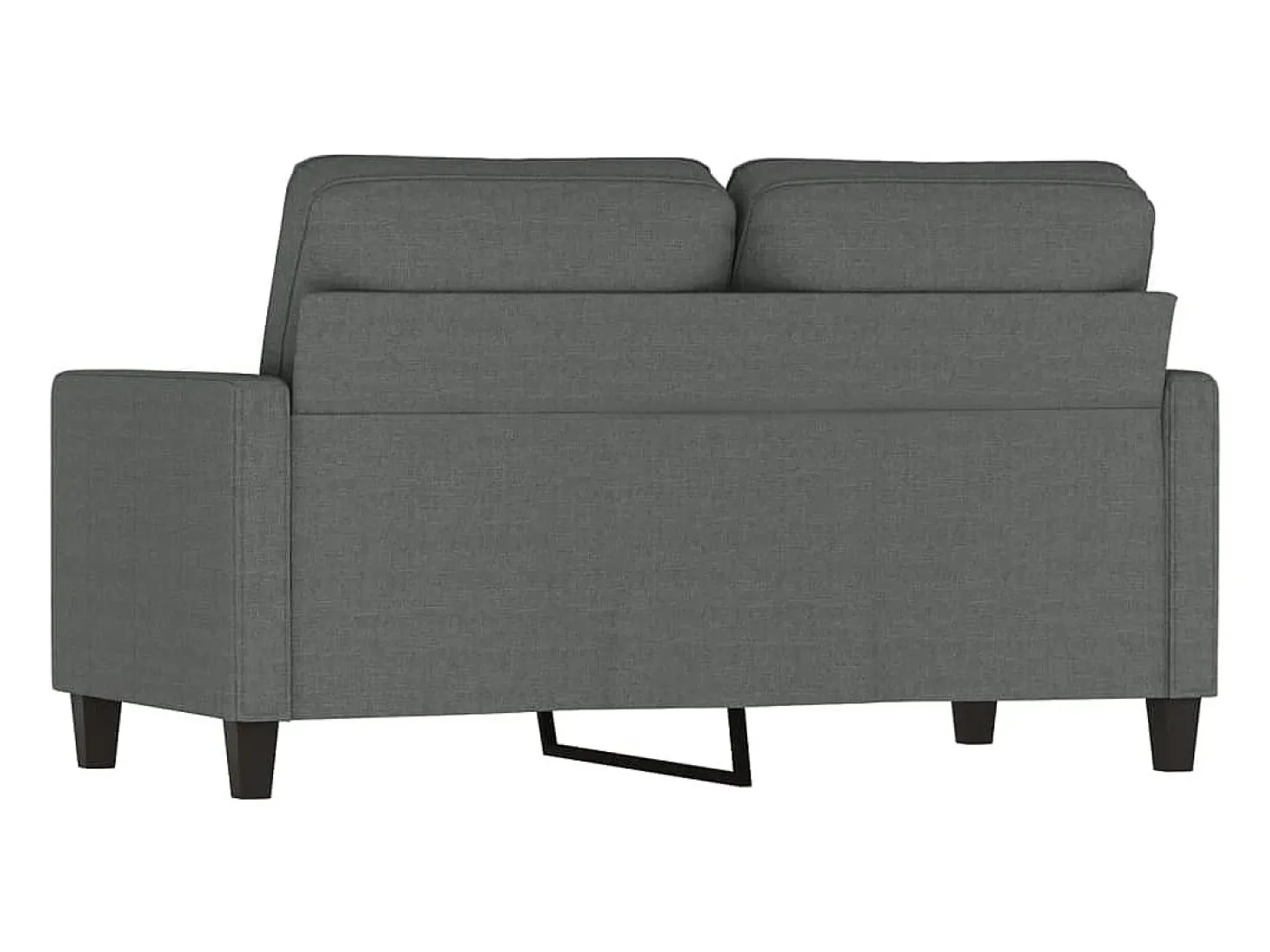 Sofá de 2 plazas de tela gris oscuro 120 cm PWFG54838