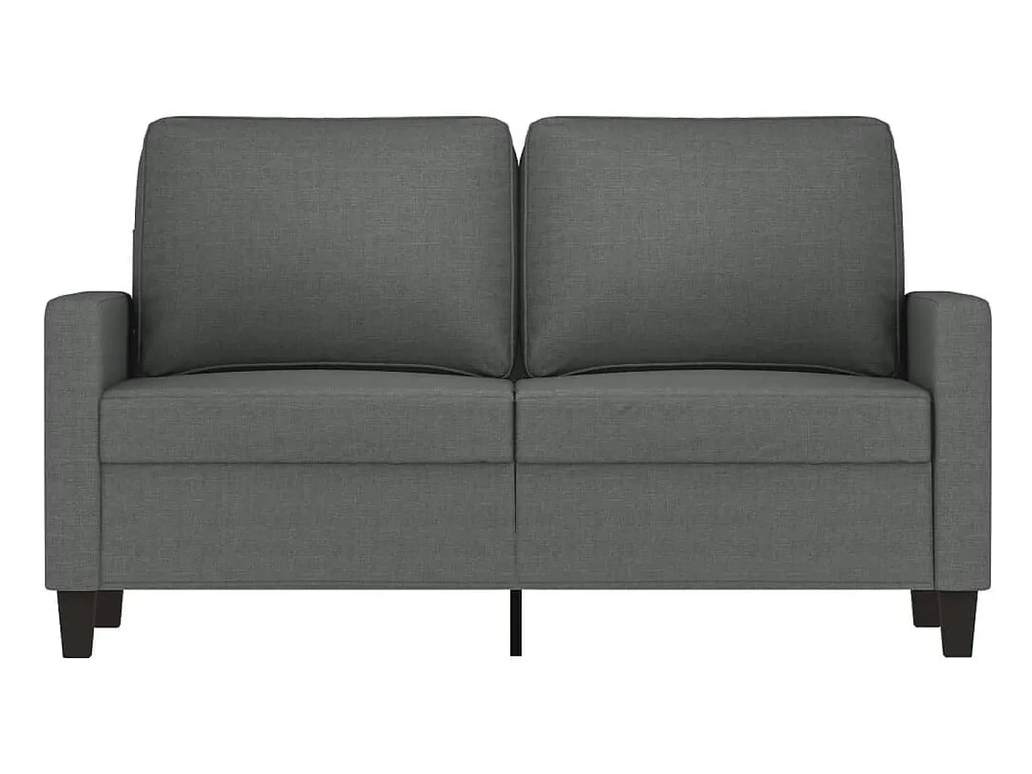 Sofá de 2 plazas de tela gris oscuro 120 cm PWFG54838