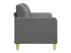 Sofá de 2 plazas de tela gris oscuro 140 cm