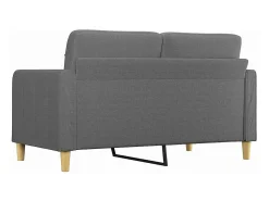 Sofá de 2 plazas de tela gris oscuro 140 cm