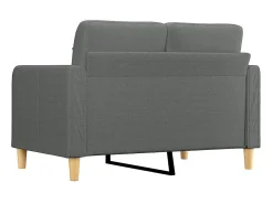 Sofá de 2 plazas de tela gris oscuro 120 cm PWFG48164