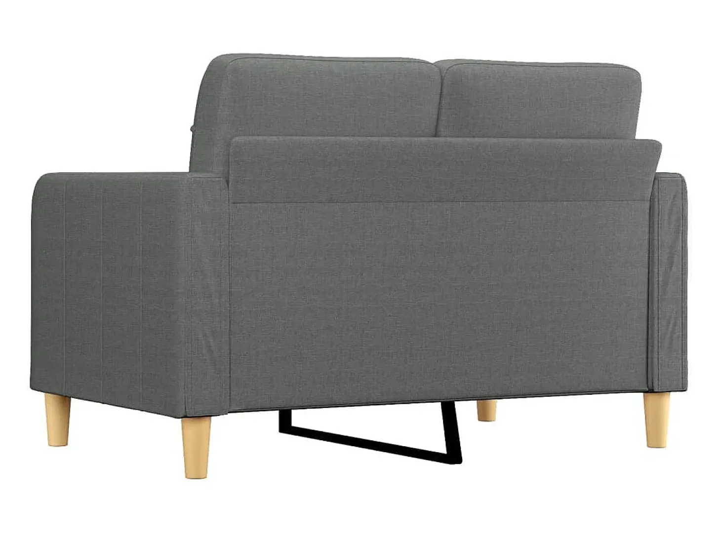 Sofá de 2 plazas de tela gris oscuro 120 cm PWFG48164