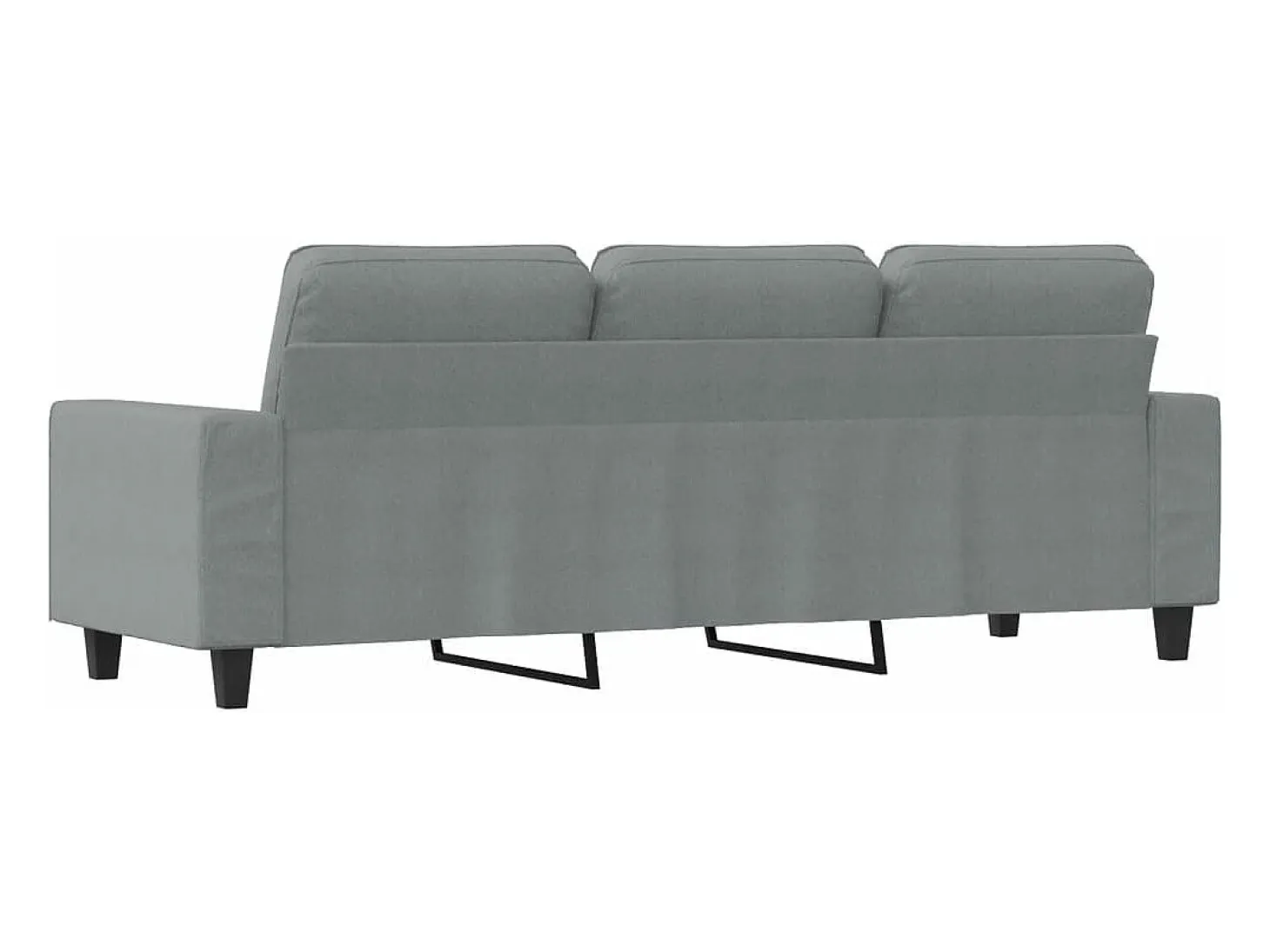 Sofá de 3 plazas de tela gris claro 180 cm PWFG74966