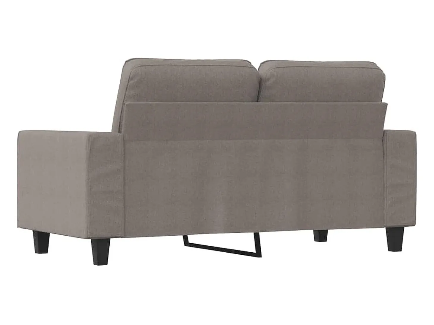 Sofá de 2 plazas de tela gris taupé 120 cm PWFG59213