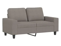 Sofá de 2 plazas de tela gris taupé 120 cm PWFG59213