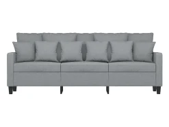 Sofá de 3 plazas de tela gris claro 180 cm PWFG68550