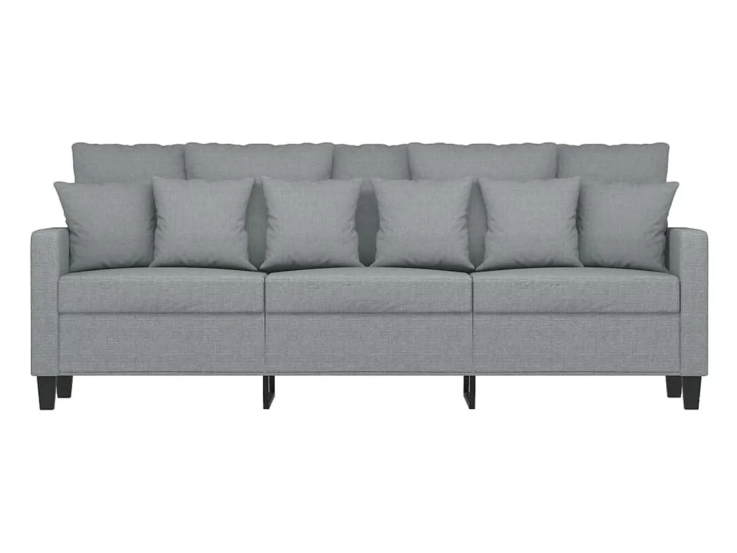 Sofá de 3 plazas de tela gris claro 180 cm PWFG68550