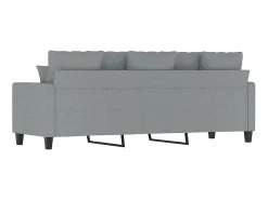 Sofá de 3 plazas de tela gris claro 180 cm PWFG68550