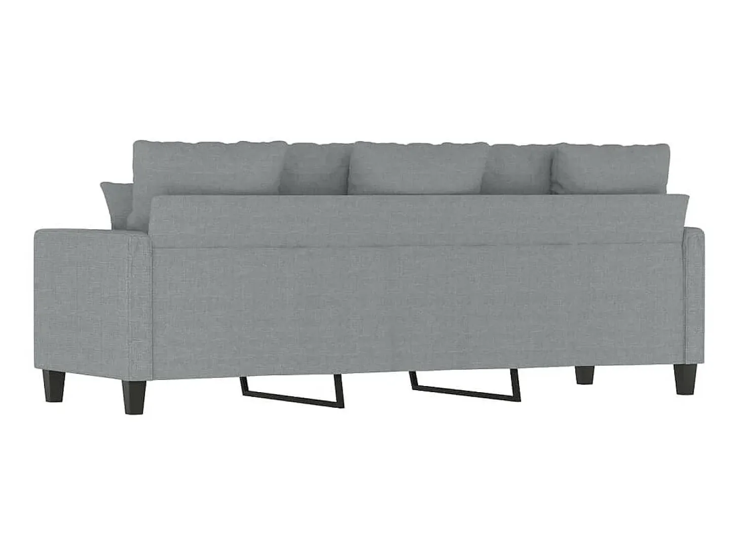 Sofá de 3 plazas de tela gris claro 180 cm PWFG68550