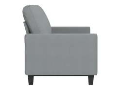 Sofá de 3 plazas de tela gris claro 180 cm