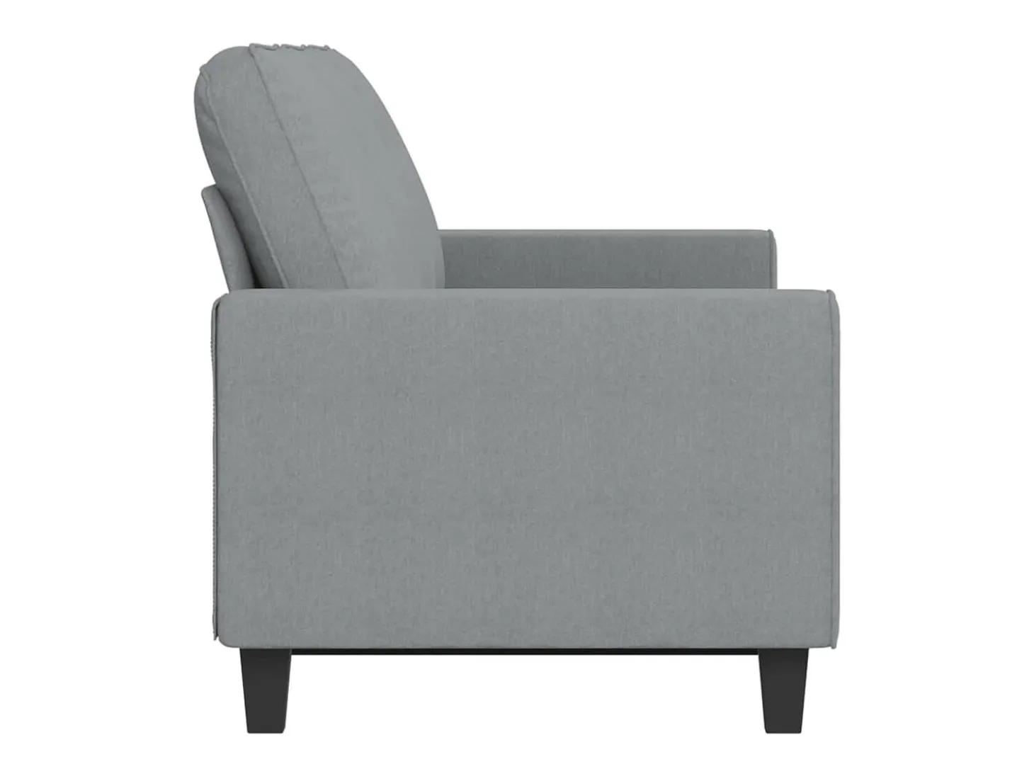 Sofá de 3 plazas de tela gris claro 180 cm