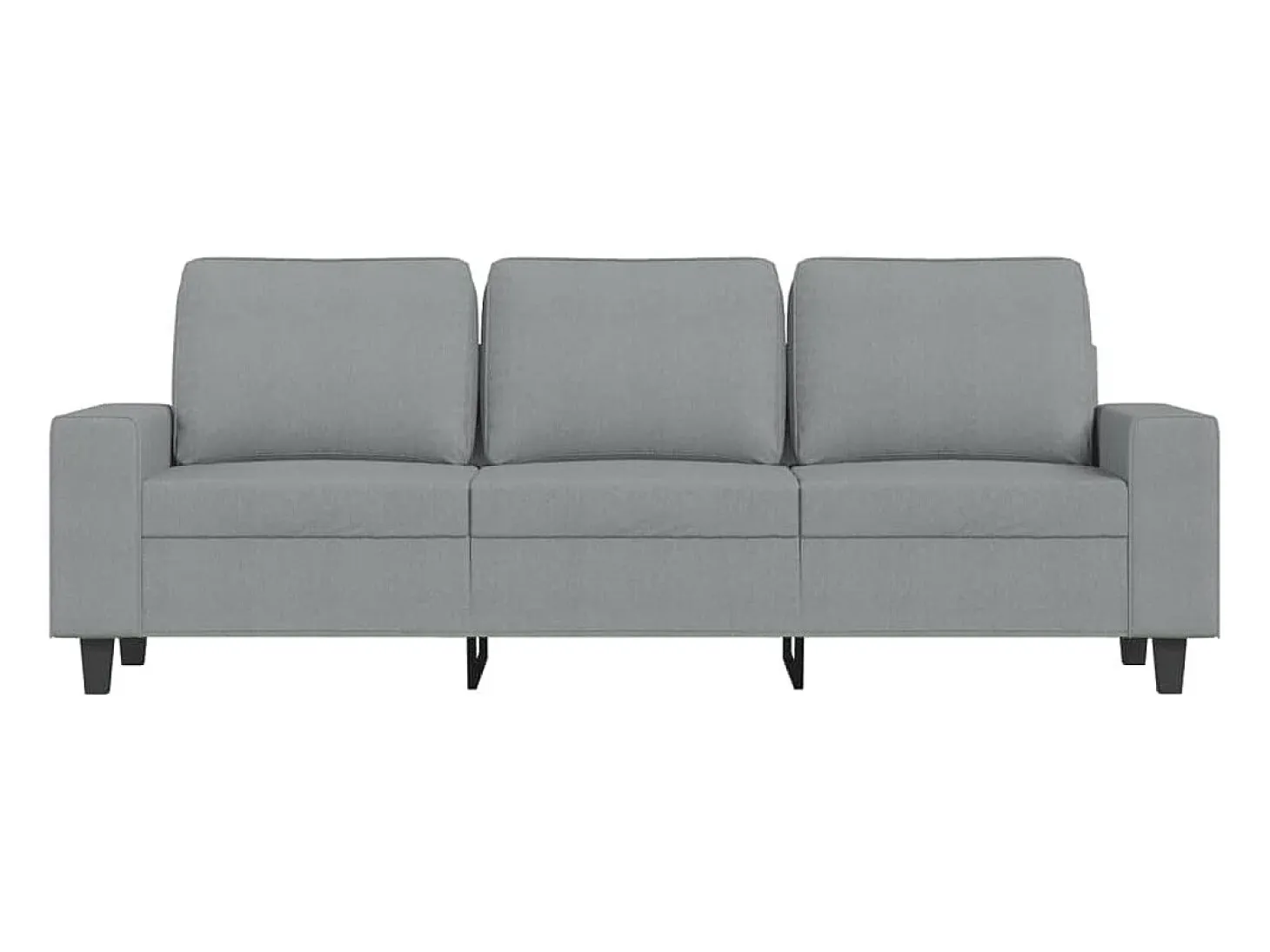 Sofá de 3 plazas de tela gris claro 180 cm