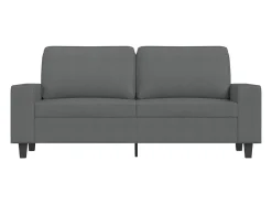 Sofá de 2 plazas de tela gris oscuro 140 cm PWFG54801