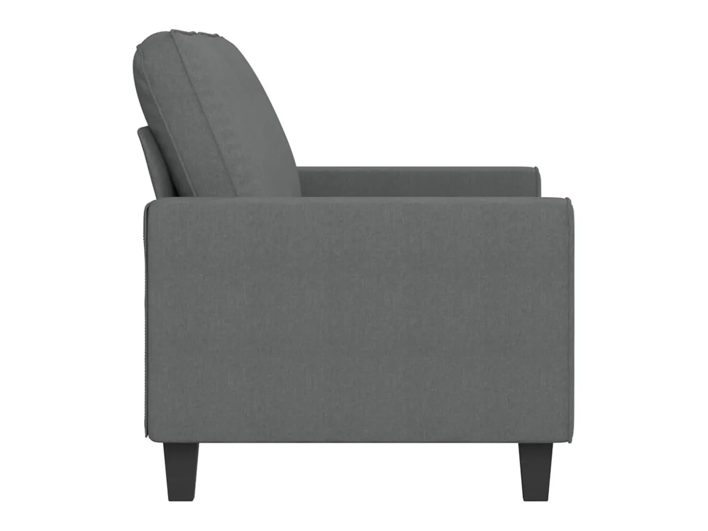 Sofá de 2 plazas de tela gris oscuro 140 cm PWFG54801