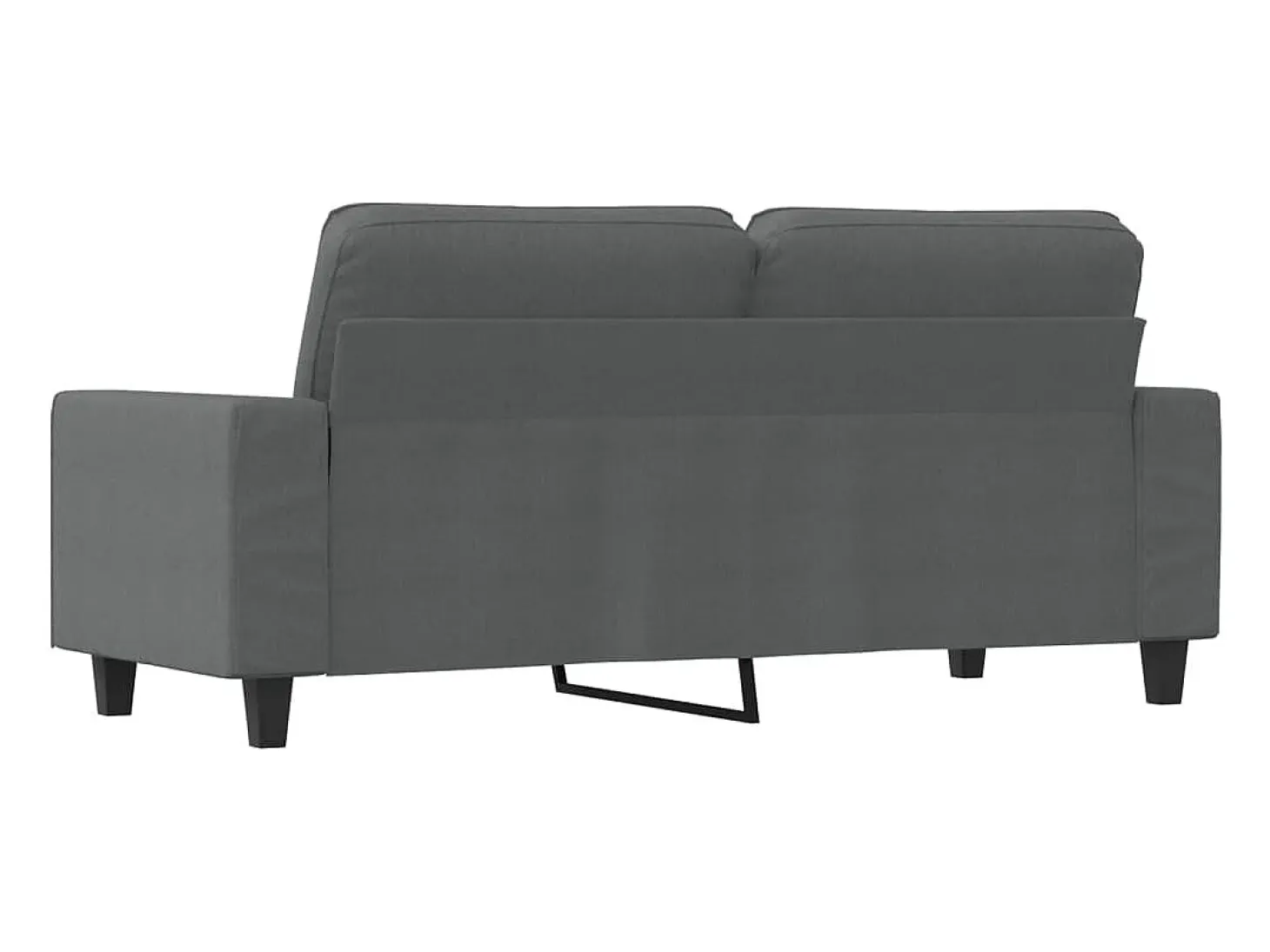 Sofá de 2 plazas de tela gris oscuro 140 cm PWFG54801