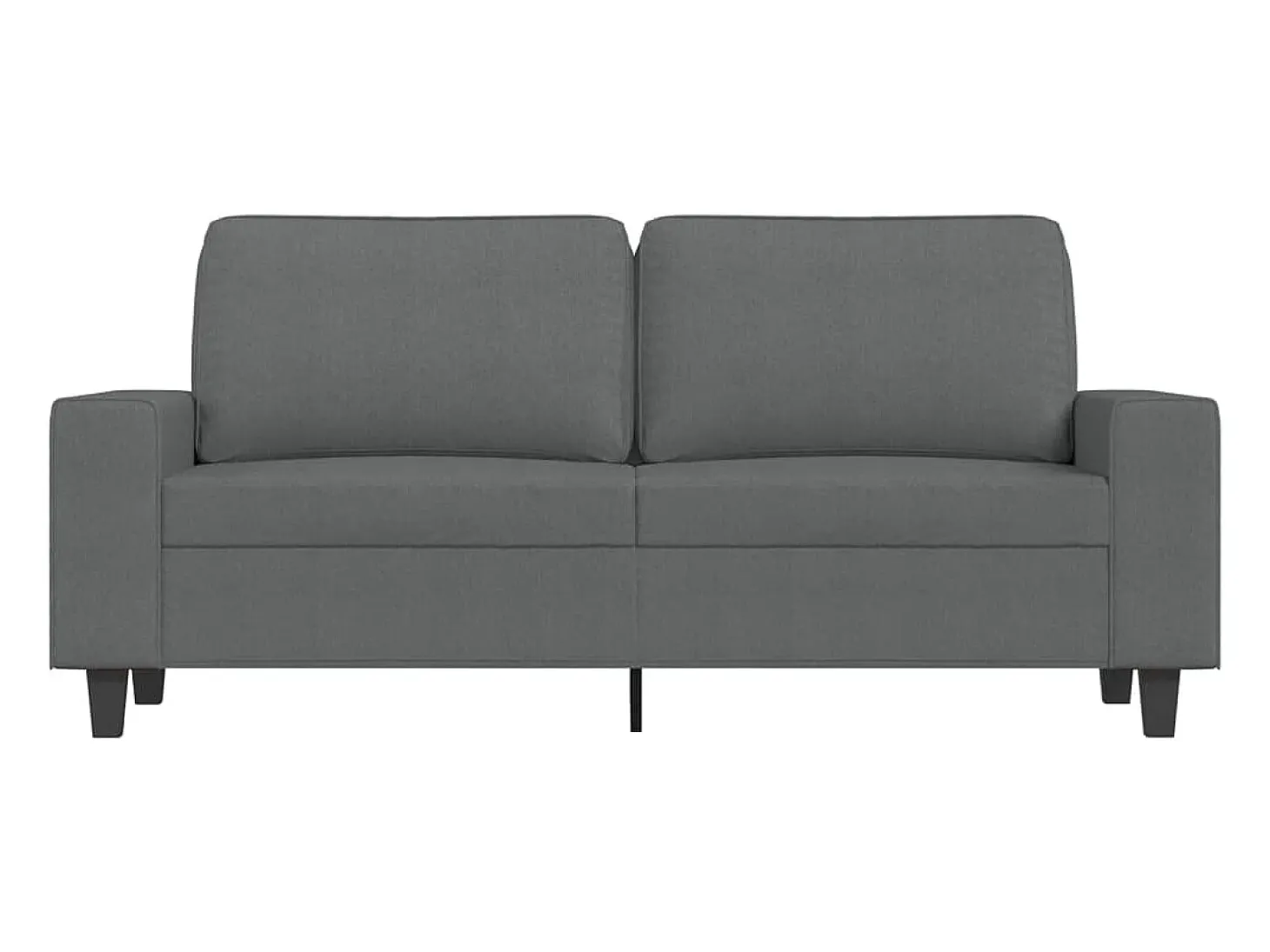 Sofá de 2 plazas de tela gris oscuro 140 cm