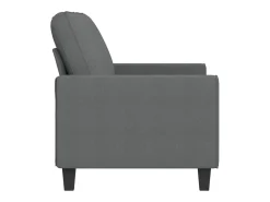 Sofá de 2 plazas de tela gris oscuro 140 cm