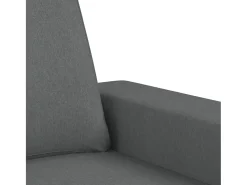 Sofá de 2 plazas de tela gris oscuro 140 cm