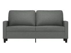 Sofá de 2 plazas de tela gris oscuro 140 cm