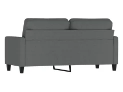 Sofá de 2 plazas de tela gris oscuro 140 cm