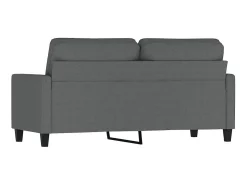 Sofá de 2 plazas de tela gris oscuro 140 cm PWFG22771