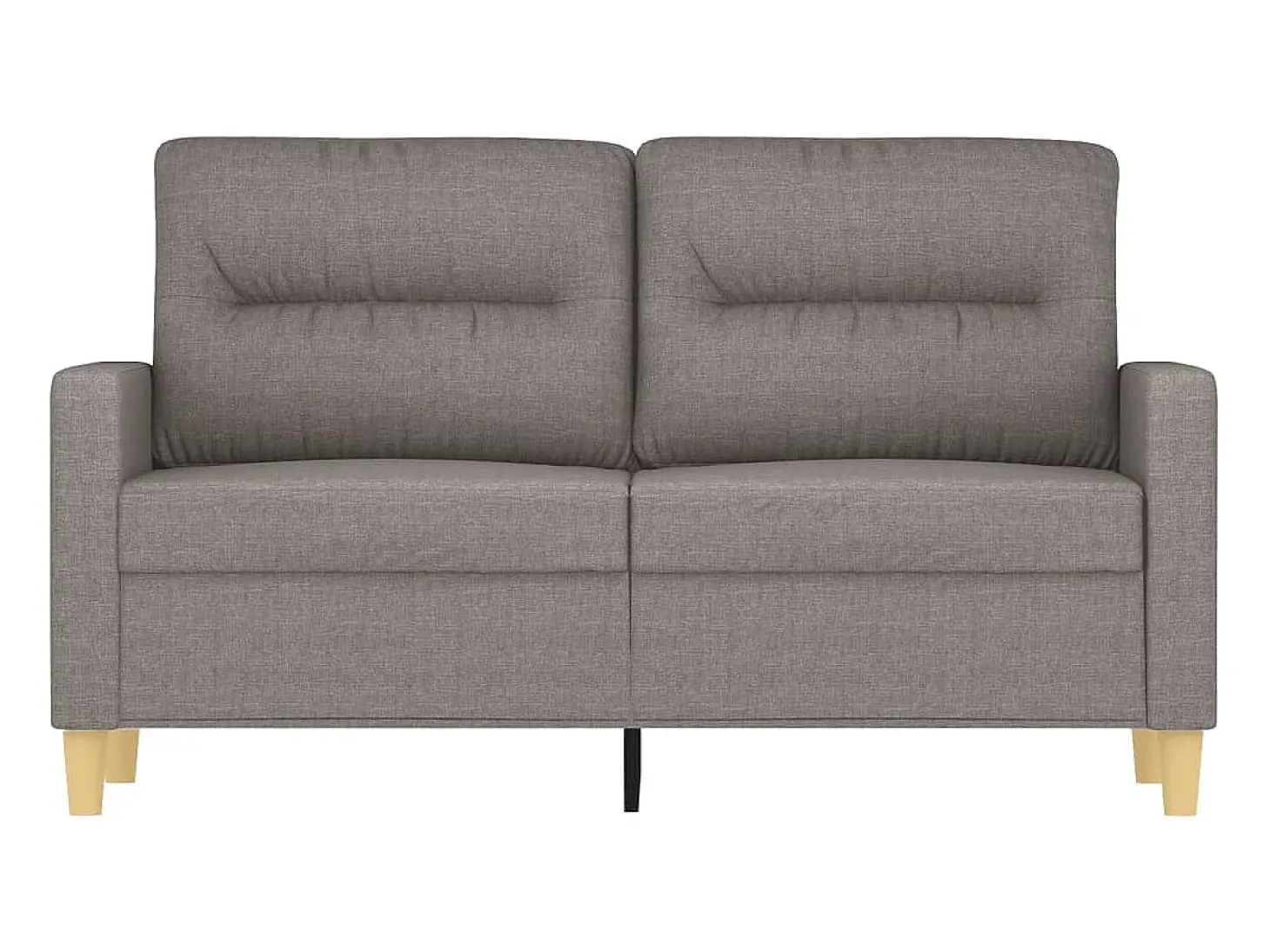 Sofá de 2 plazas de tela gris taupé 120 cm