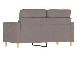 Sofá de 2 plazas de tela gris taupé 120 cm